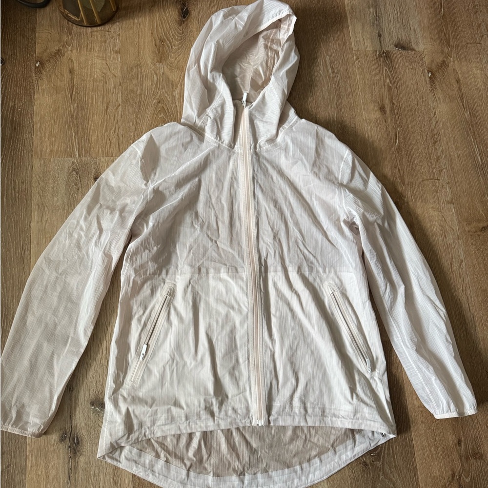 lululemon athletica White Mesh Hooded Jacket Size 8